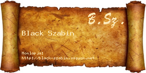 Black Szabin névjegykártya